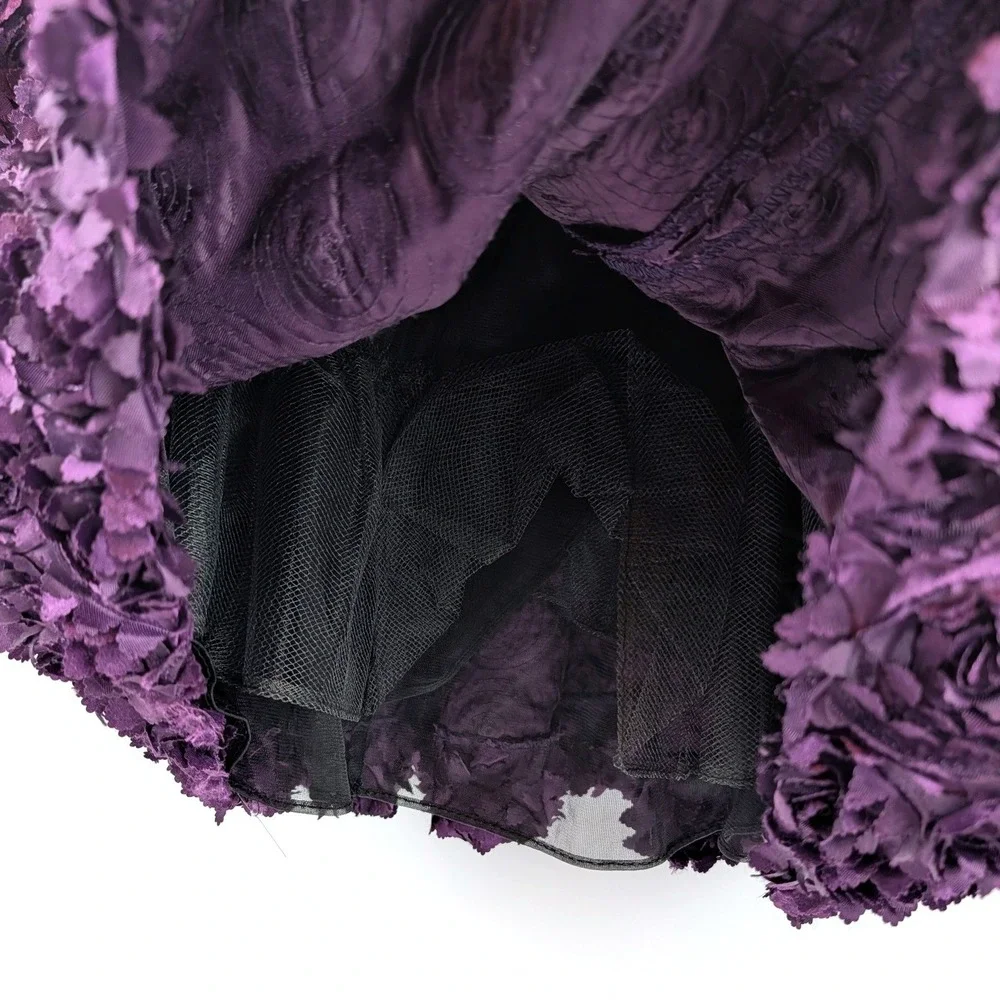 Susan‎ Riley Designs Girls 4T Velvet Rosette Party Dress Black Purple Holiday